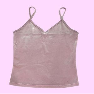 2/8$ (combine any 8$ tank tops for 2/8$) pink velvet tank top